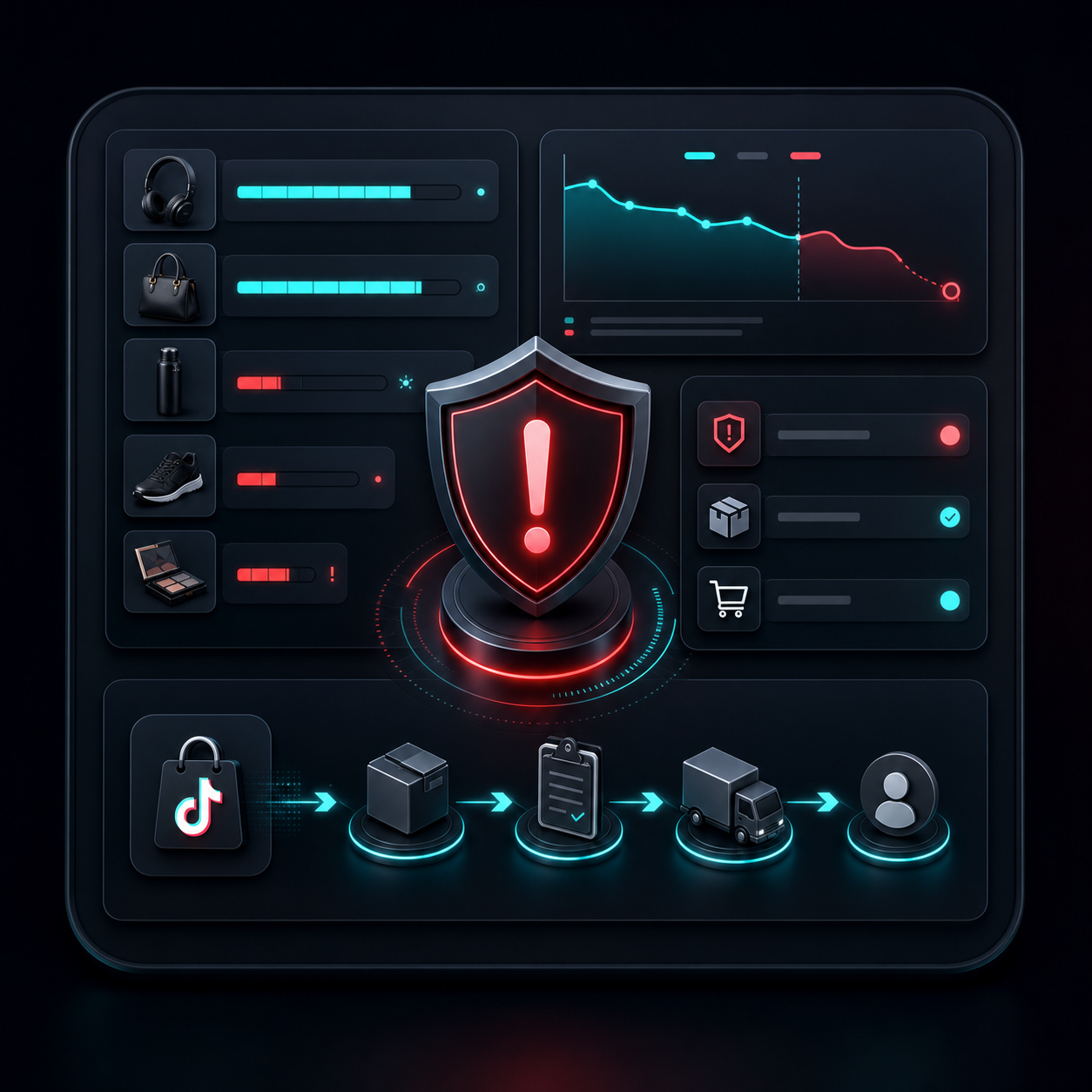 Dashboard de operaciones de ShopTok Suite